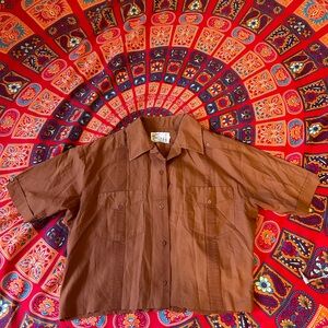 Brown Button Down Shirt